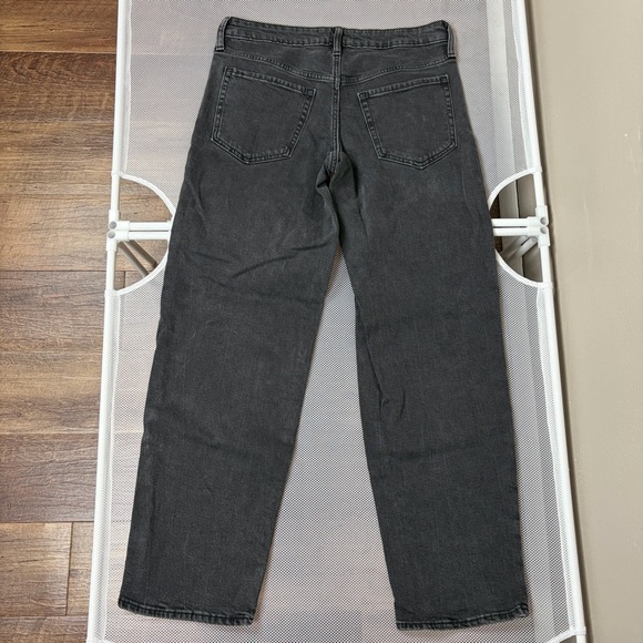 Old Navy Low Rise OG Loose Jeans 6 Charcoal Faded Black Moon Shade Straight Leg - Picture 6 of 16